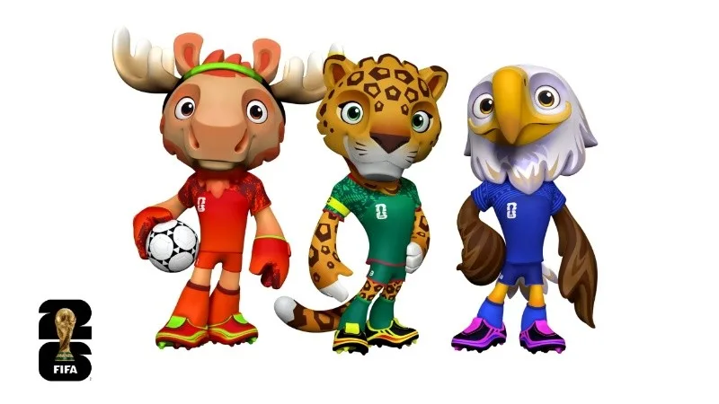 Presentaron las mascotas oficiales del Mundial 2026 Estados Unidos-México-Canadá