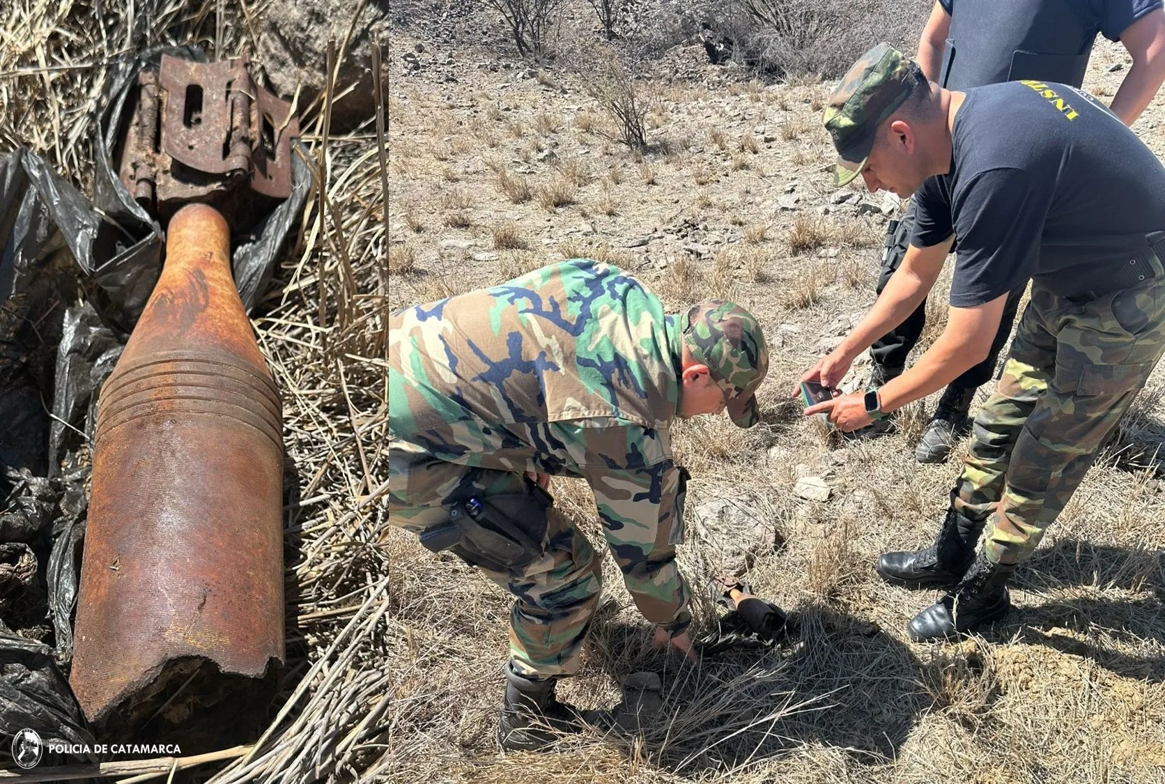 Encontraron un proyectil de guerra en la Capital de Catamarca