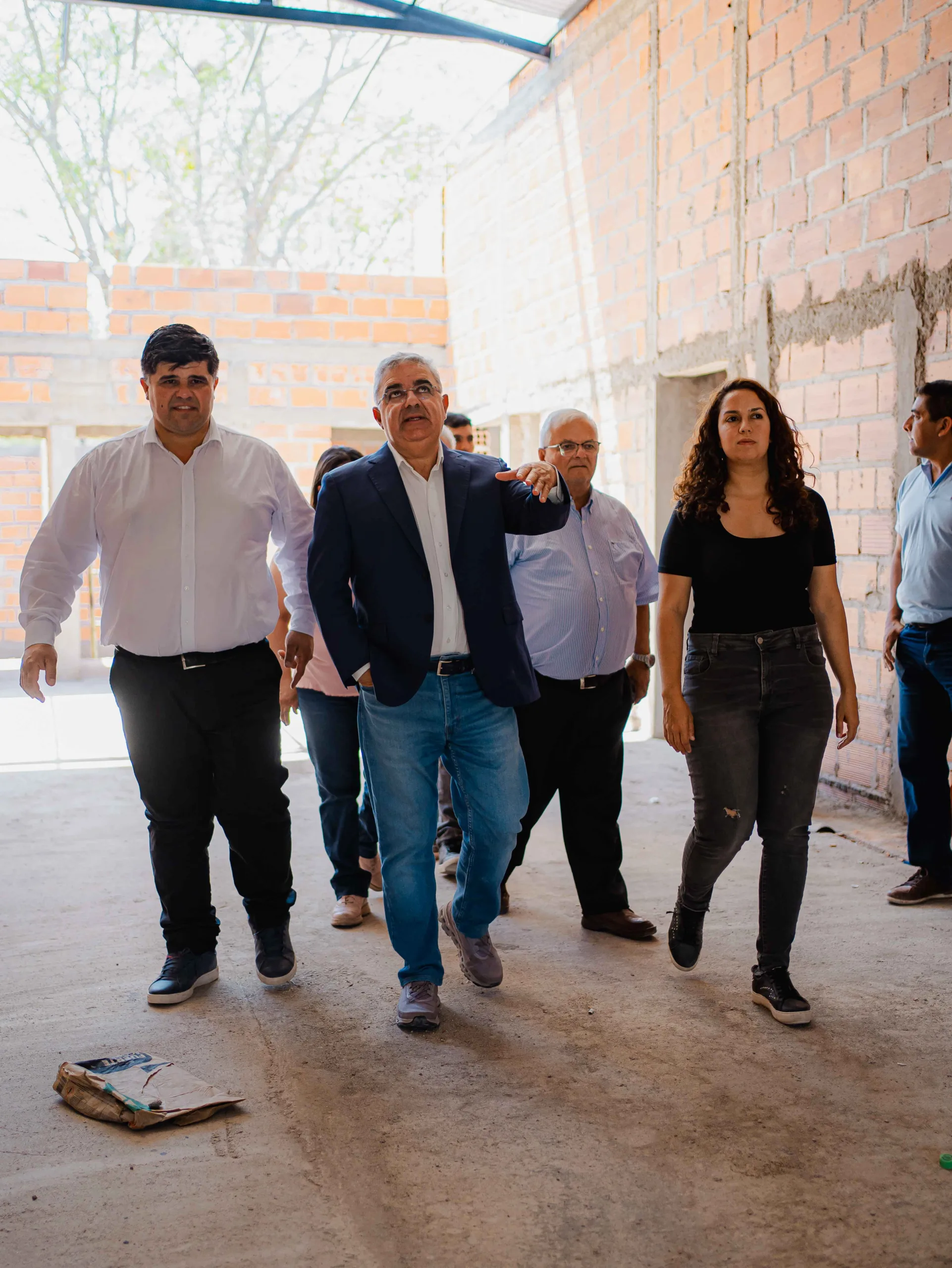 Autoridades de Catamarca recorrieron la obra del nuevo edificio para el IES de Icaño