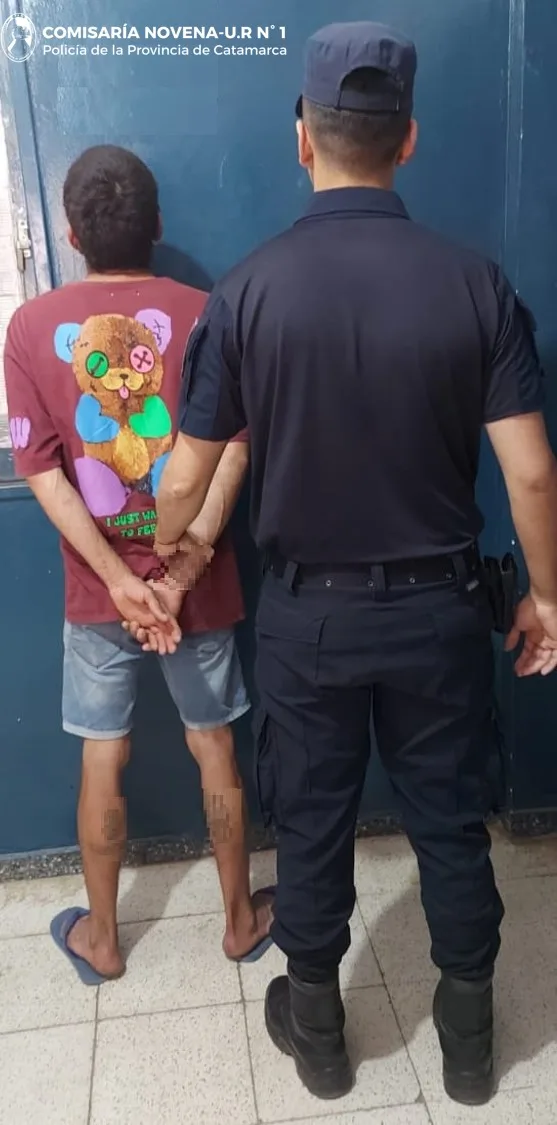 Catamarca: la Policía detuvo a un joven con elementos que no supo justificar, y que tenía pedido de captura
