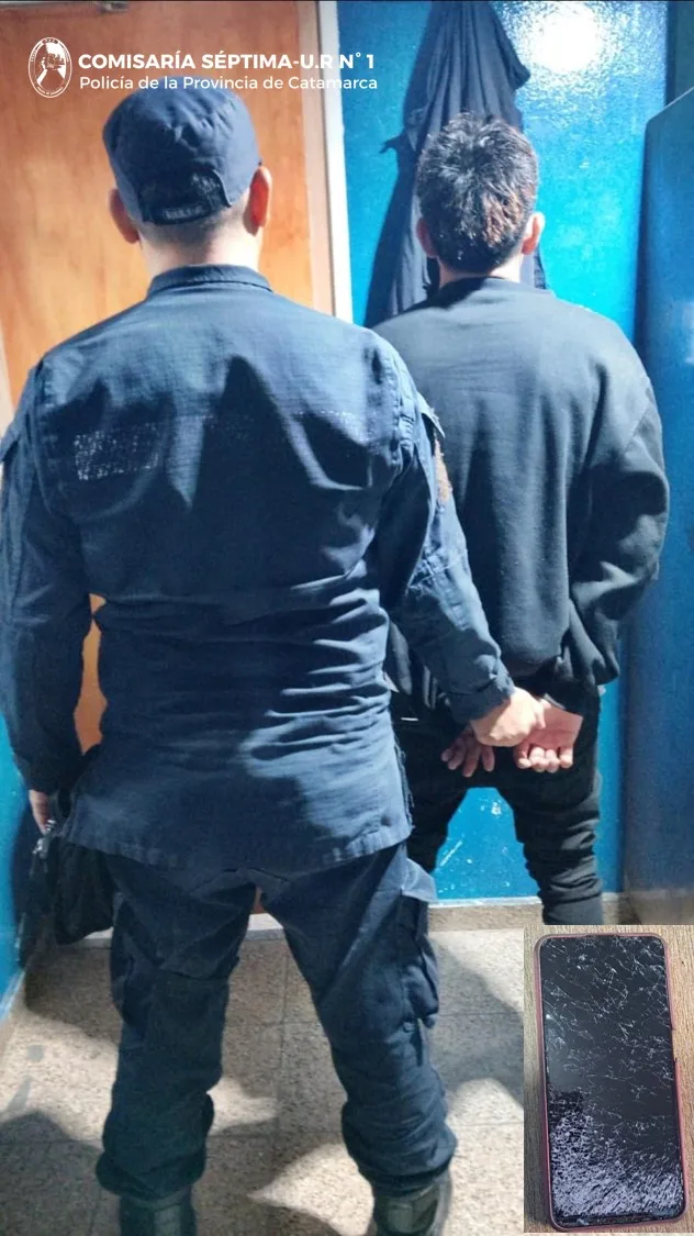 Catamarca: detuvieron a un joven que golpeó a su pareja y le destrozó el celular