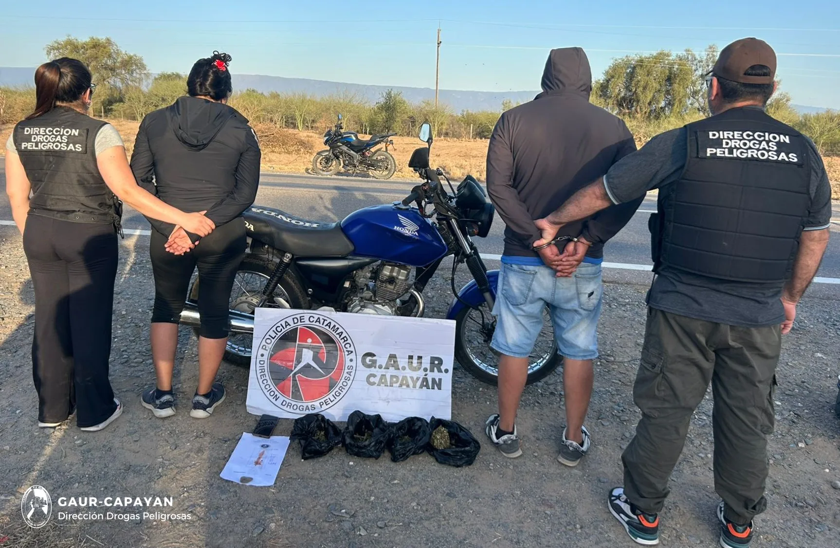 Catamarca: policías detuvieron a dos personas y secuestraron marihuana en Capayán