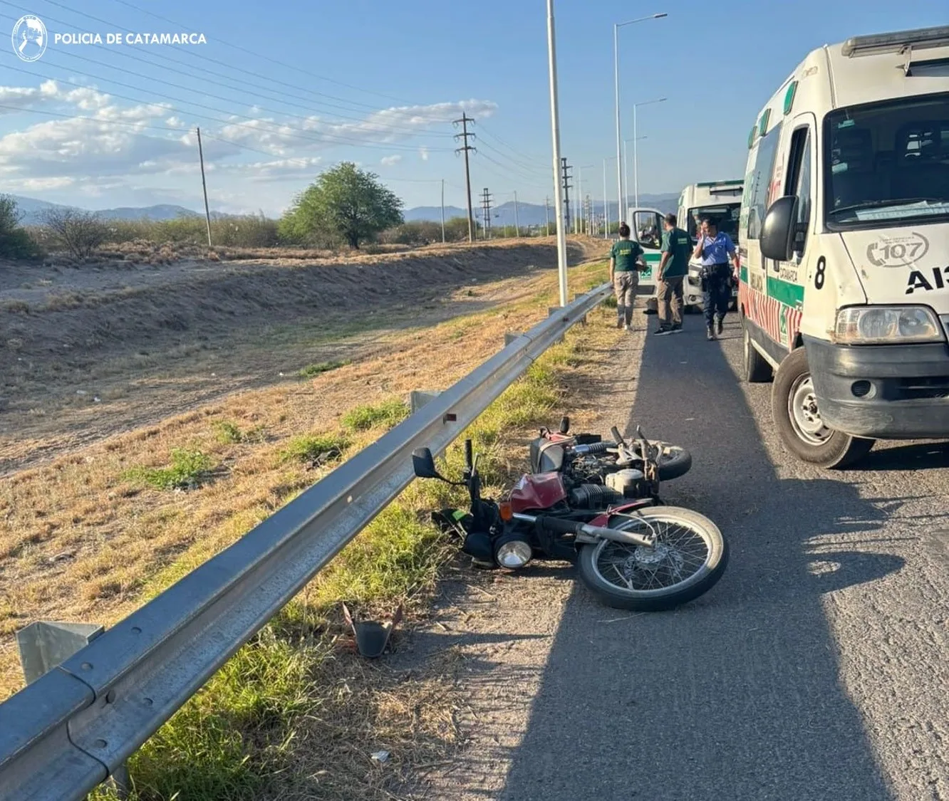 Catamarca: murió un hombre al caer de su moto en Ruta 38