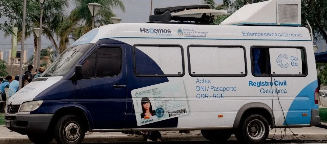 Hoy viernes el Móvil del Registro Civil Catamarca estará en el Norte de la Capital