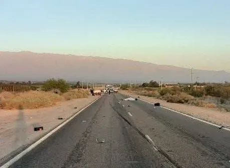 Camioneta de Vialidad de Catamarca involucrada en choque fatal en La Rioja