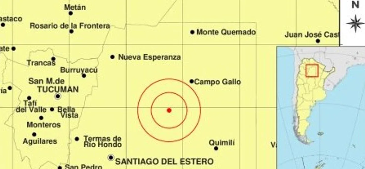 Se registró un sismo de magnitud 5,8 en Santiago del Estero