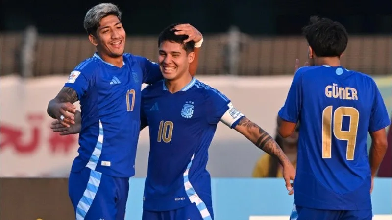 Mundial Sub 17: ya clasificada, Argentina goleó 7-0 a Fiyi